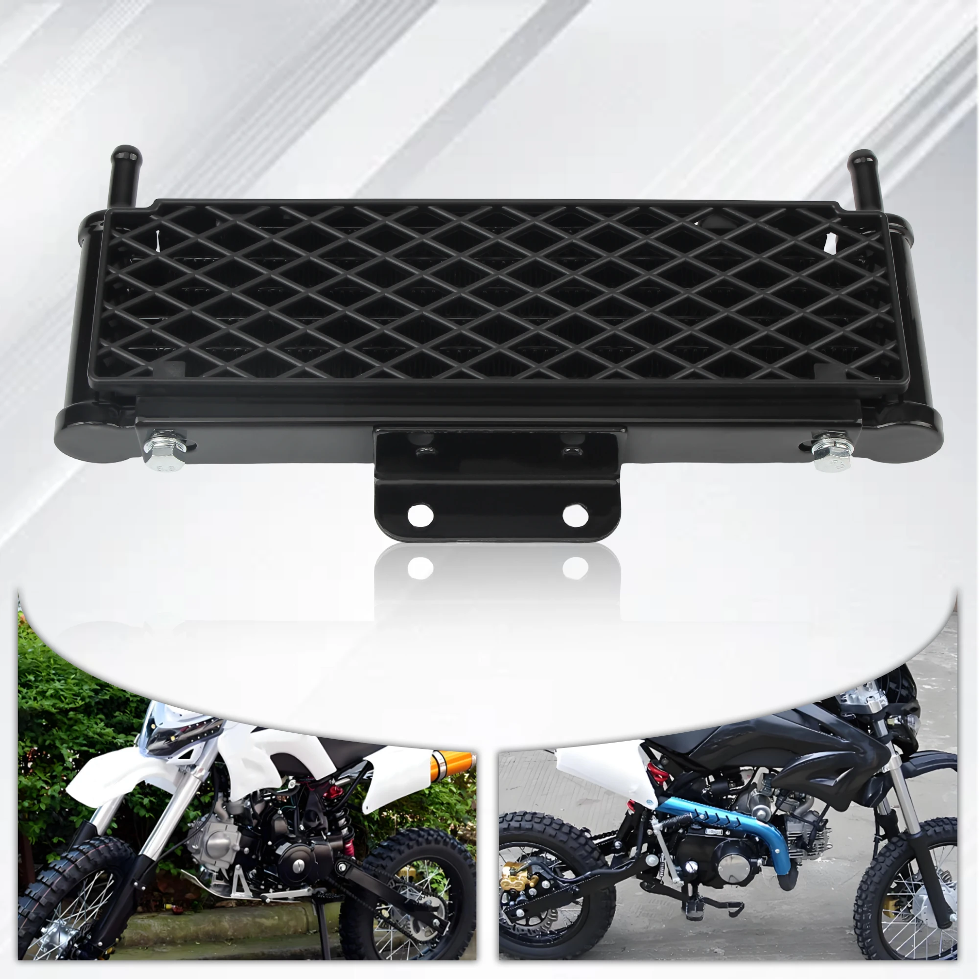 Motorcycle Universal M8 M10 Engine Oil Cooling Radiator System Kit for KTM Honda Kawasaki 140CC 150CC 160CC Motocross Accessorie view 2