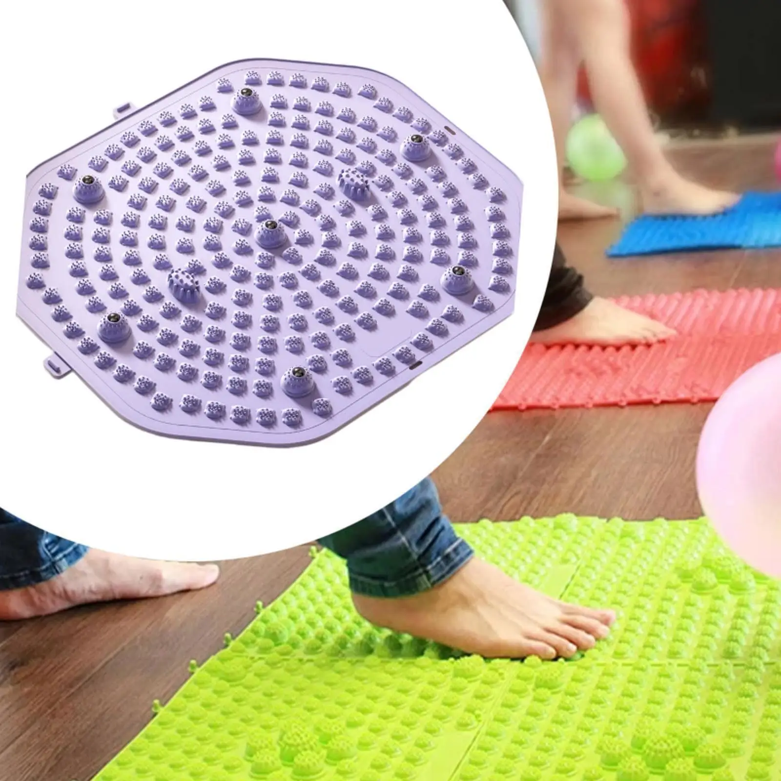 Foot Massage Pad Compact Acupressure Mat for Bedroom Fitness Feet Relaxation