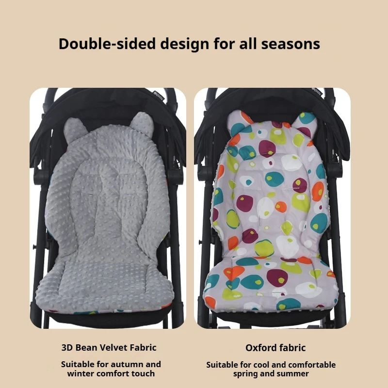 

Reversible Baby Stroller Cushion - Cozy Fleece Liner for Enhanced Warmth and Comfort, Perfect Baby Stroller Padding