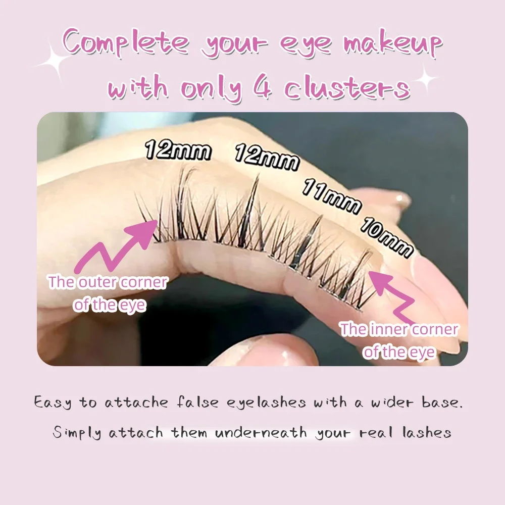 Yelix New High Capacity Anime Lashes Manga False Lashes Individual Cluster Eye Lashes Korea Makeup DIY Lash Extension Supplies