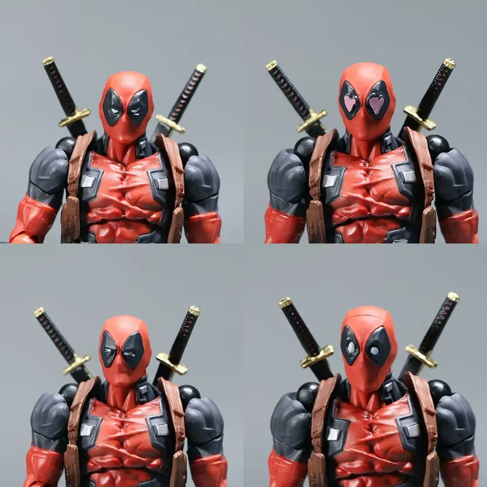 AMAZING YAMAGUCHI Deadpool & Wolverine 2.0 Grey Action Figure Mutants Joint Movable KAIYODO Wade Model Movie Toys for Kids Gift