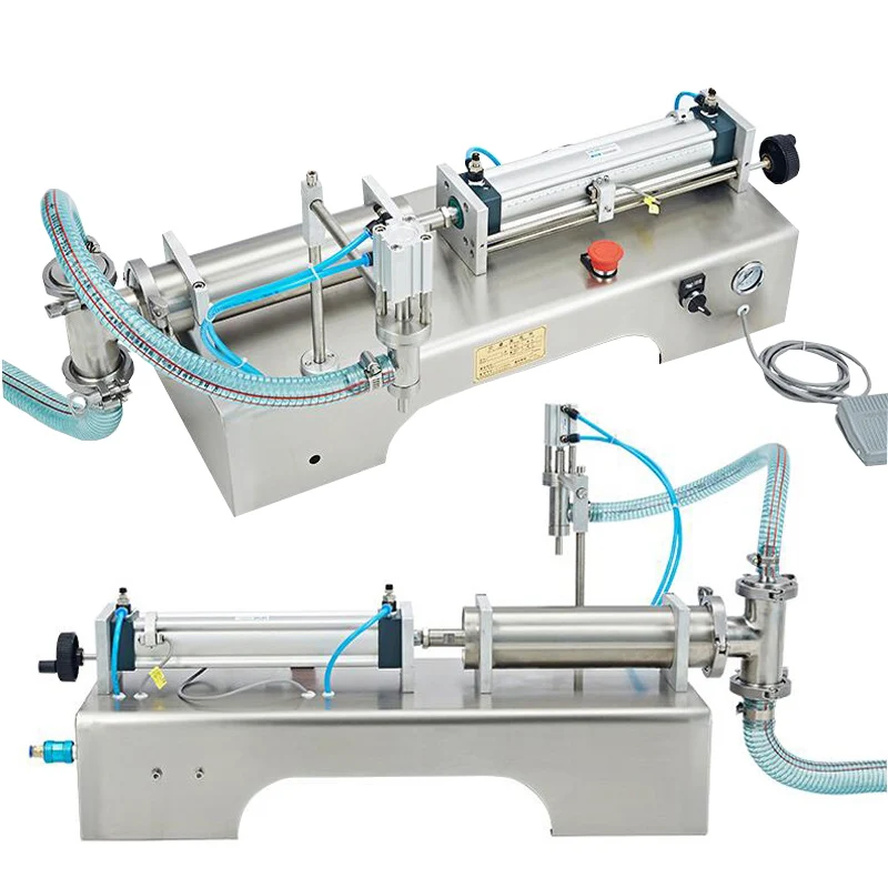 Pneumatic Liquid Filler Shampoo Gel Water Wine Milk Juice Vinegar Coffee Oil Drink Detergent Filling Machine