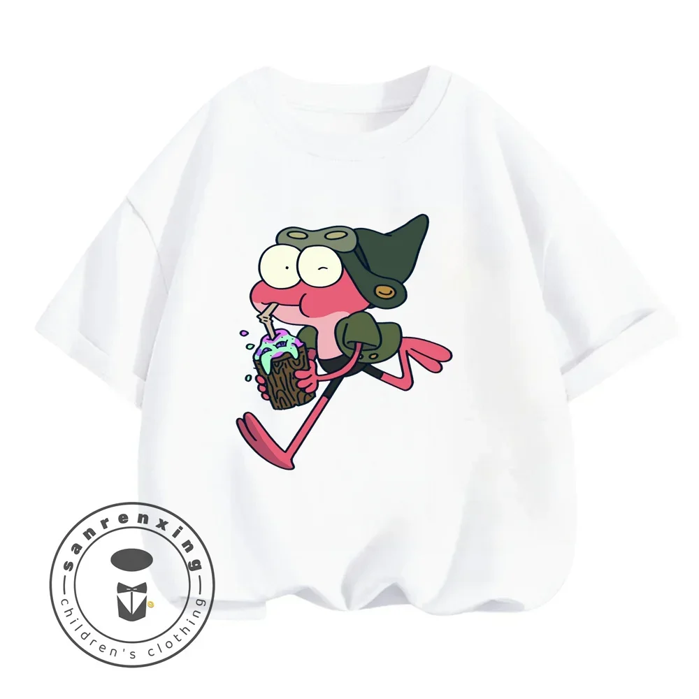 Summer New Trend Amphibia Printed Cotton Short Sleeve for Kids Cute and Comfortable Versatile T-shirts for Boys and Girls