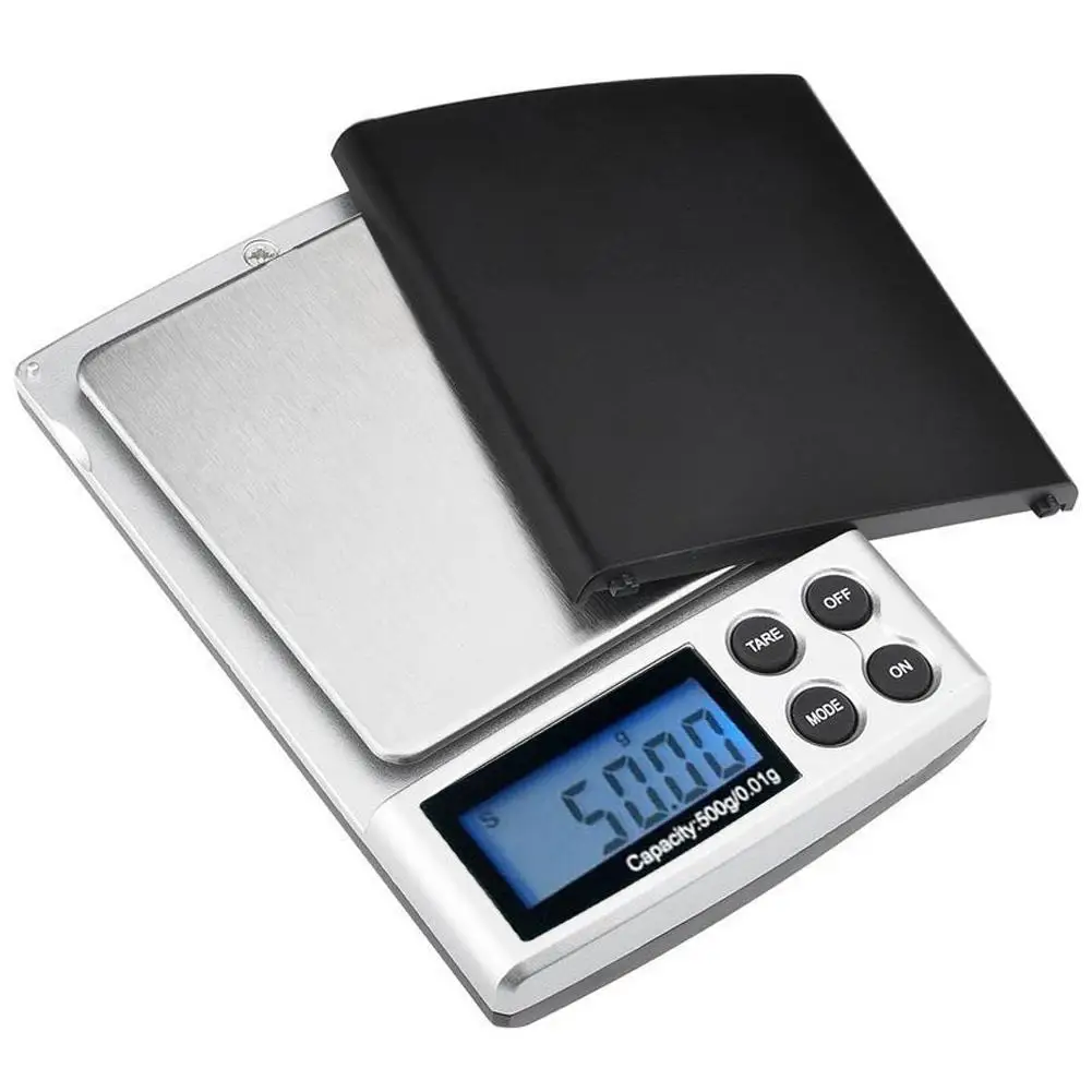 500g x 0.01g High Precision Digital Kitchen Scale Jewelry Gold Balance Weight Gram LCD Pocket Weighting Electronic Scales