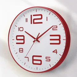 Digital Clock Modern Simple Clock Wall Clock Living Room Art Net Red Silent Clock Fashion Light Personality Decorated Clock