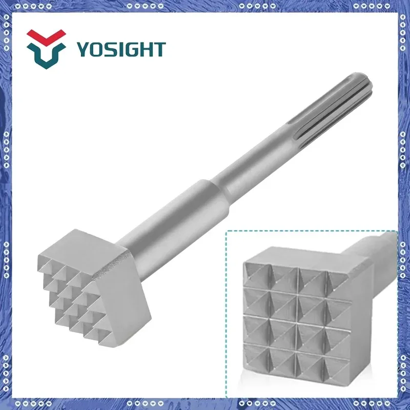 SDS Max Square Head Round Shank Alloy Steel Drill Bit – Multifunctional Concrete Breaker Head for Cement Walls and Ground