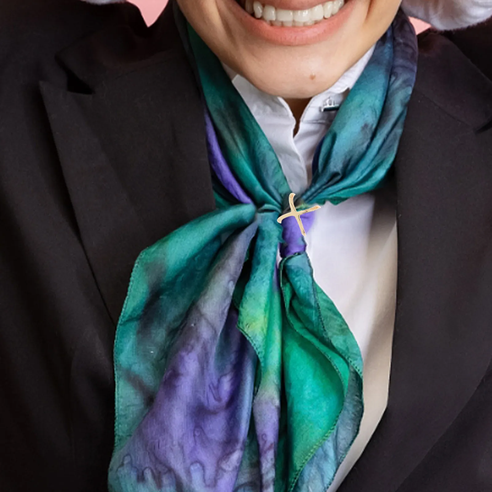 

3 Pcs Cardigan Clips Decorative Scarf Ring Handkerchief Clothing Holder Rings Buckle for Women