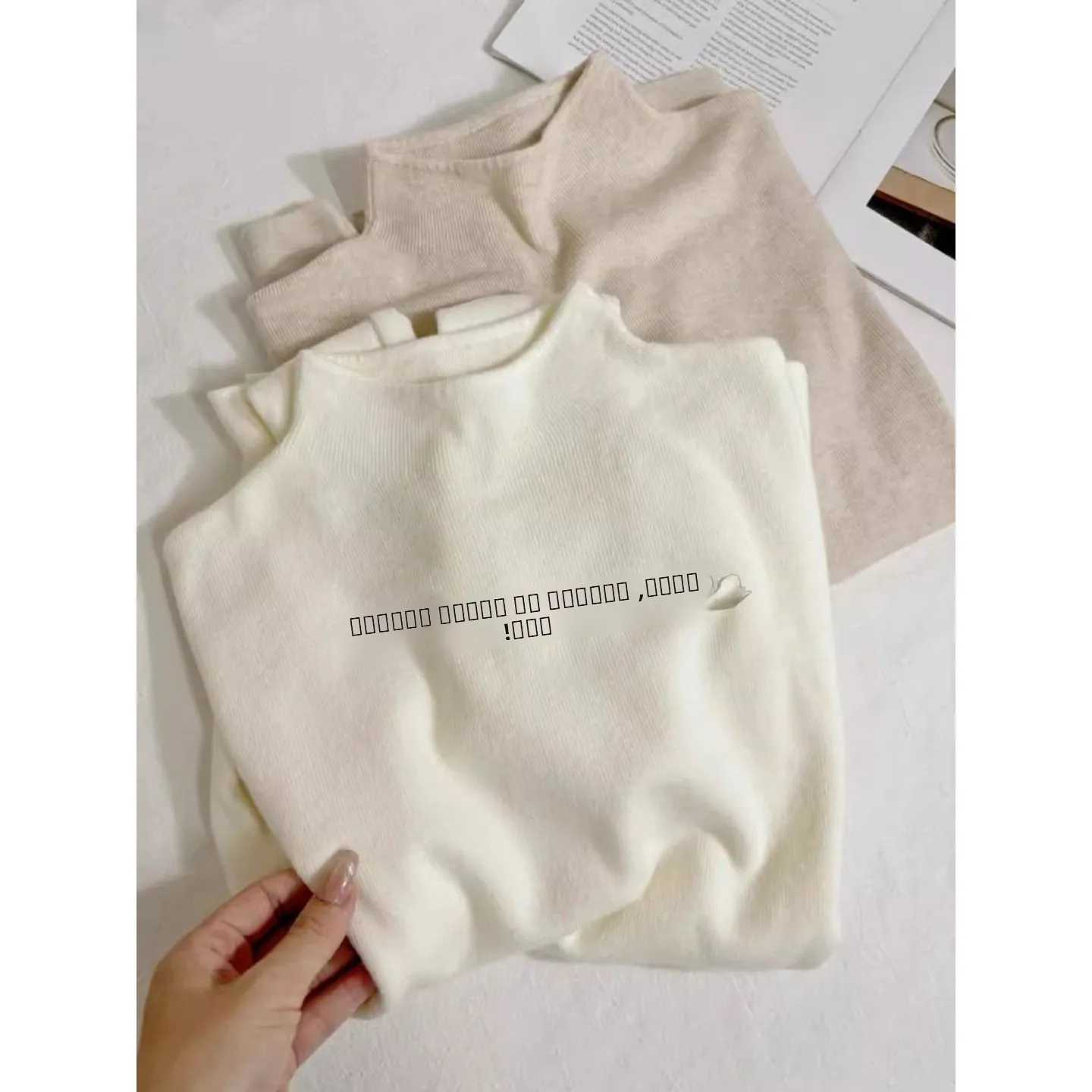 

Универсальный базовый трикотажный длинный свек с высоким воротником, осенне-зимний облегающий топ простого цвета для внутренней одежды