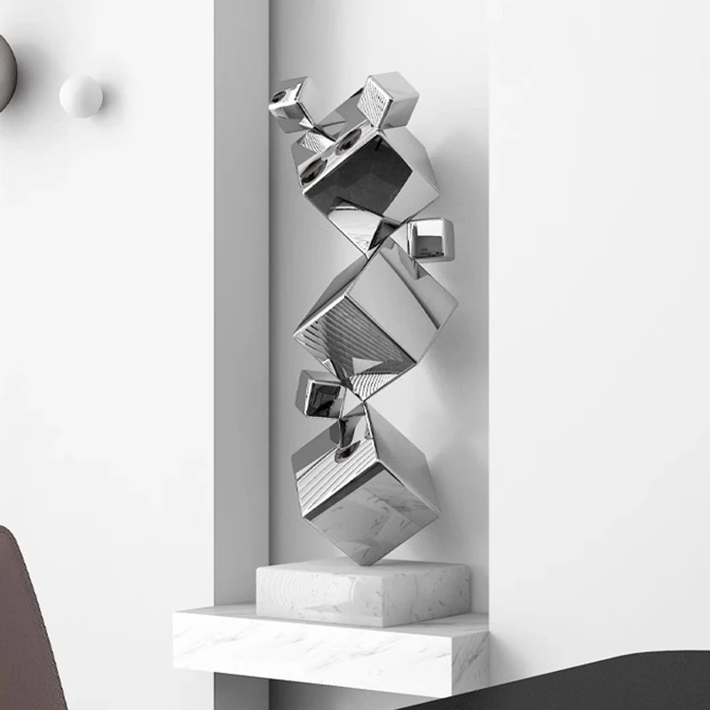 Figurines Living tFigures Creative Sculptures Metal Interior Accessories Room Decoration Gifts