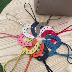 10 Colors Women And Girls PU Leather Horse Hoof Horseshoe Keychain Handbag Holder Charm Bag Purse Accessories for handbags