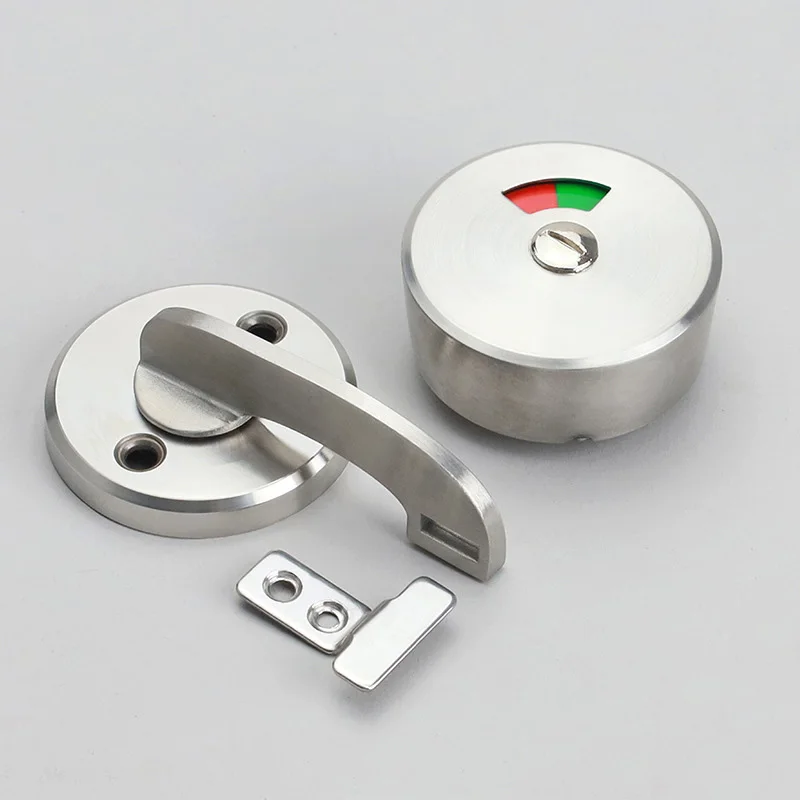 Public toilet partition door accessories toilet stainless steel indicator door lock