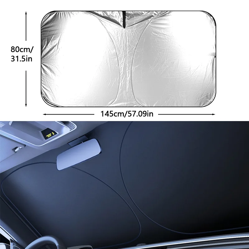 Autozonnescherm voorruit, opvouwbare parasol voor auto, UV-werend, warmte-isolerend, auto raam paraplu, auto beschermingsgordijnen, accessoires