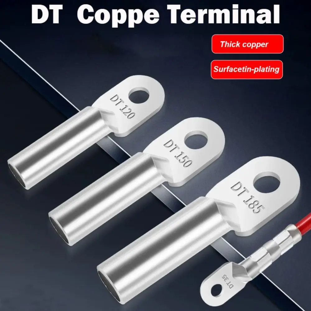 

New DT Coppe Terminal Tin-plating Non-Insulated Terminal Block Cable Wire Connector Cable