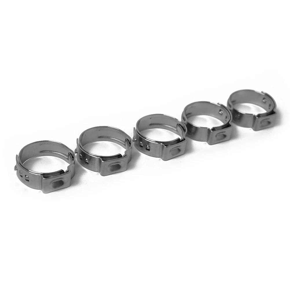 10pcs Fuel Air Water Pipe O Clips 360 Degree Sealing Hose Fuel Clamps Assorted Kit Train Ship Auto Car Accessories