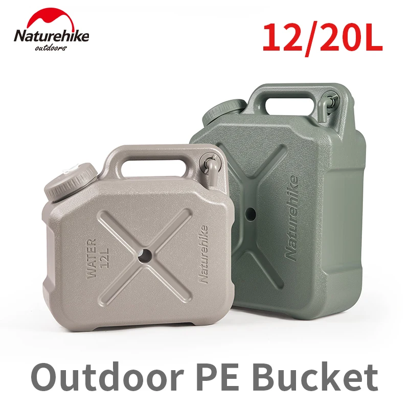 

Naturehike PE Water Tank 12L 20L Portable Storage Tank Container Picnic Water Bucket Car Pot With Faucet Outdoor Large Capacity