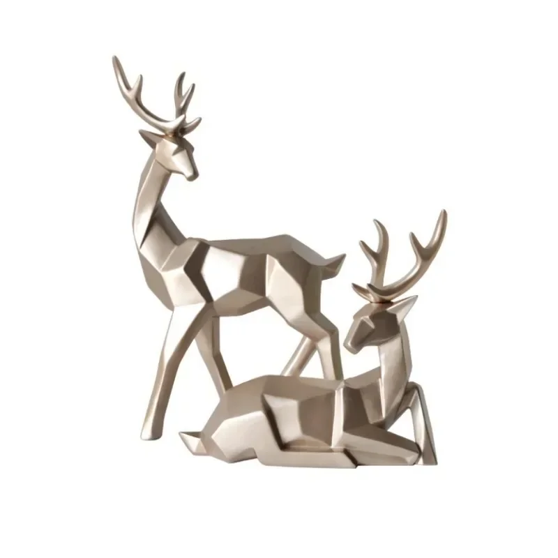 

Home Decor A Pair Black and White Figurines Deer Decoration Ceramic Crafts Living Room Decoration Christmas Decorations Gift