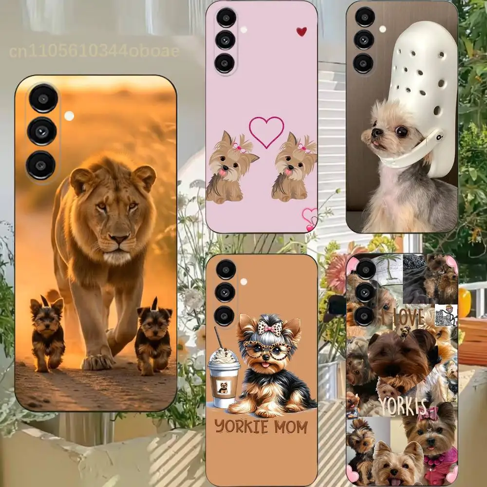 Dog Yorkshire Terrier Phone Case For Samsung S25,24,21,22,23,20,S30,Ultra,Plus,Fe,Lite,Note,5G Black Cover