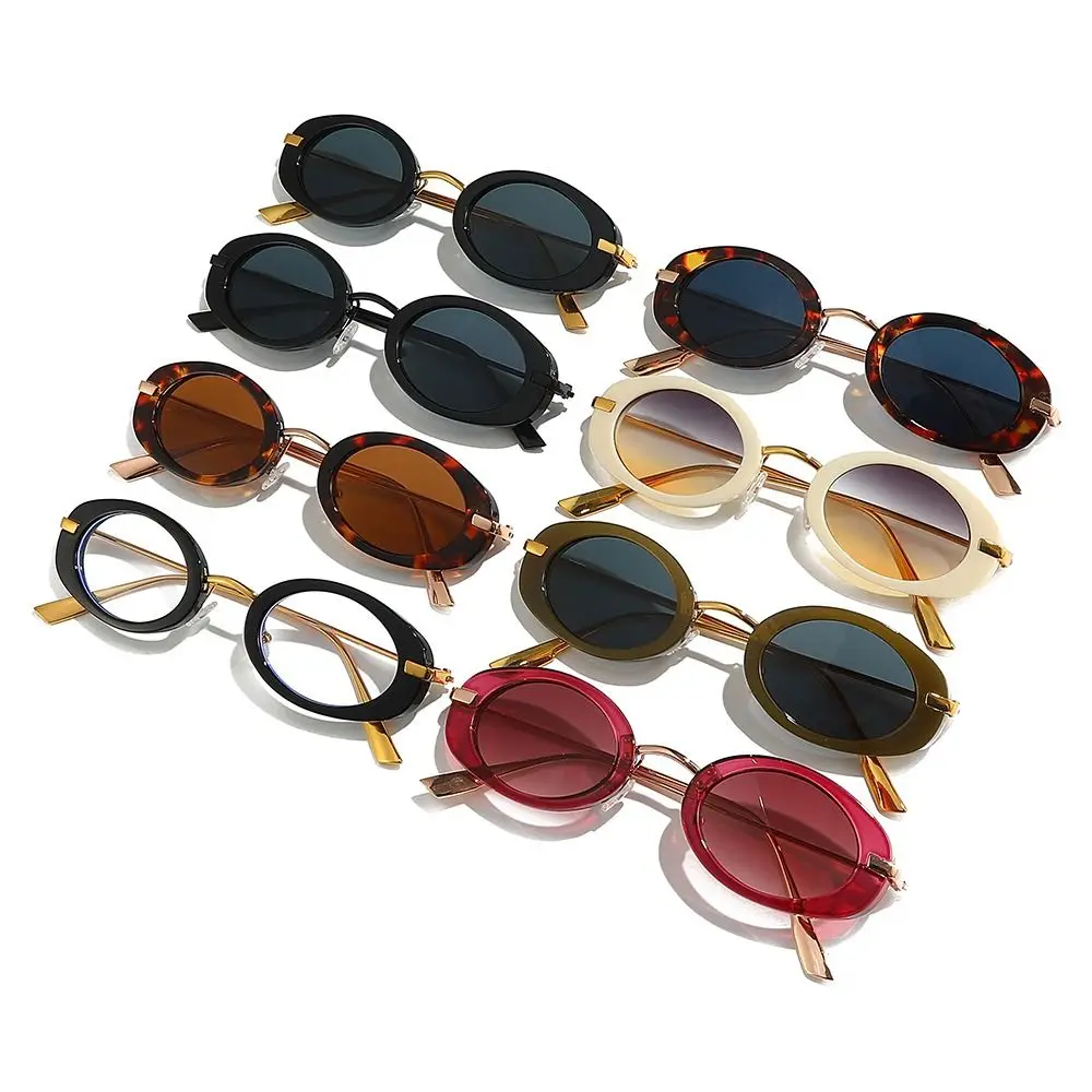 

Овальные солнцезащитные очки в стиле ретро, модные женские солнцезащитные очки с защитой от ультрафиолета, пляжная одежда, солнцезащитные очки в маленькой оправе для вождения для женщин и мужчин