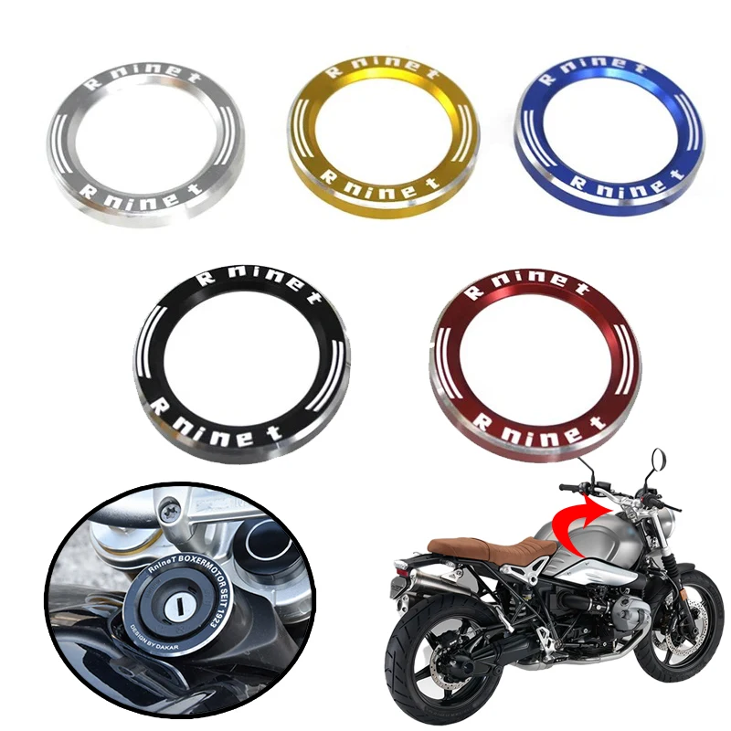 

Motorcycle CNC Aluminum Alloy Ignition Starter Lock Cover Key Ignition Surround Ring Fit For BMW RNINET R Nine T 2013-2022