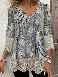 Plus Size Elegant Casual Woman T-Shirt Fashion Loose T-Shirt Woman Temperament Long sleeve T-Shirt Holiday Weekend
