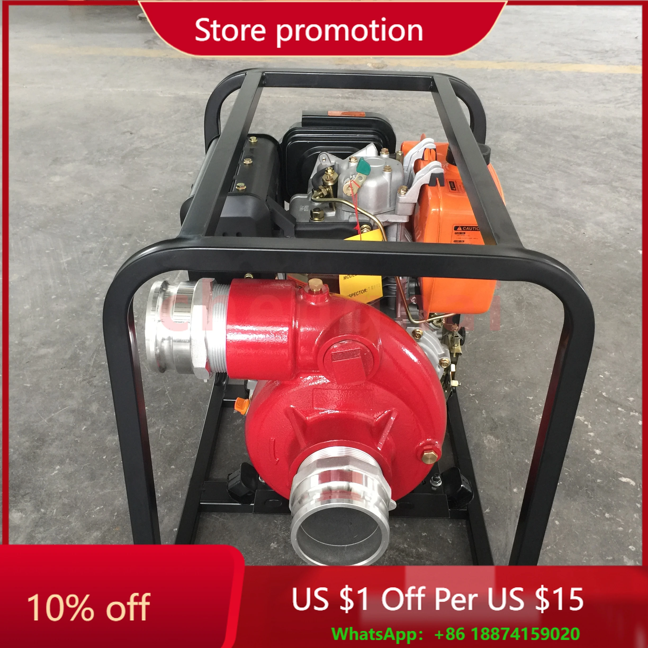 

10HP diesel High Pressure Cast Iron Water Pump Price 2inch