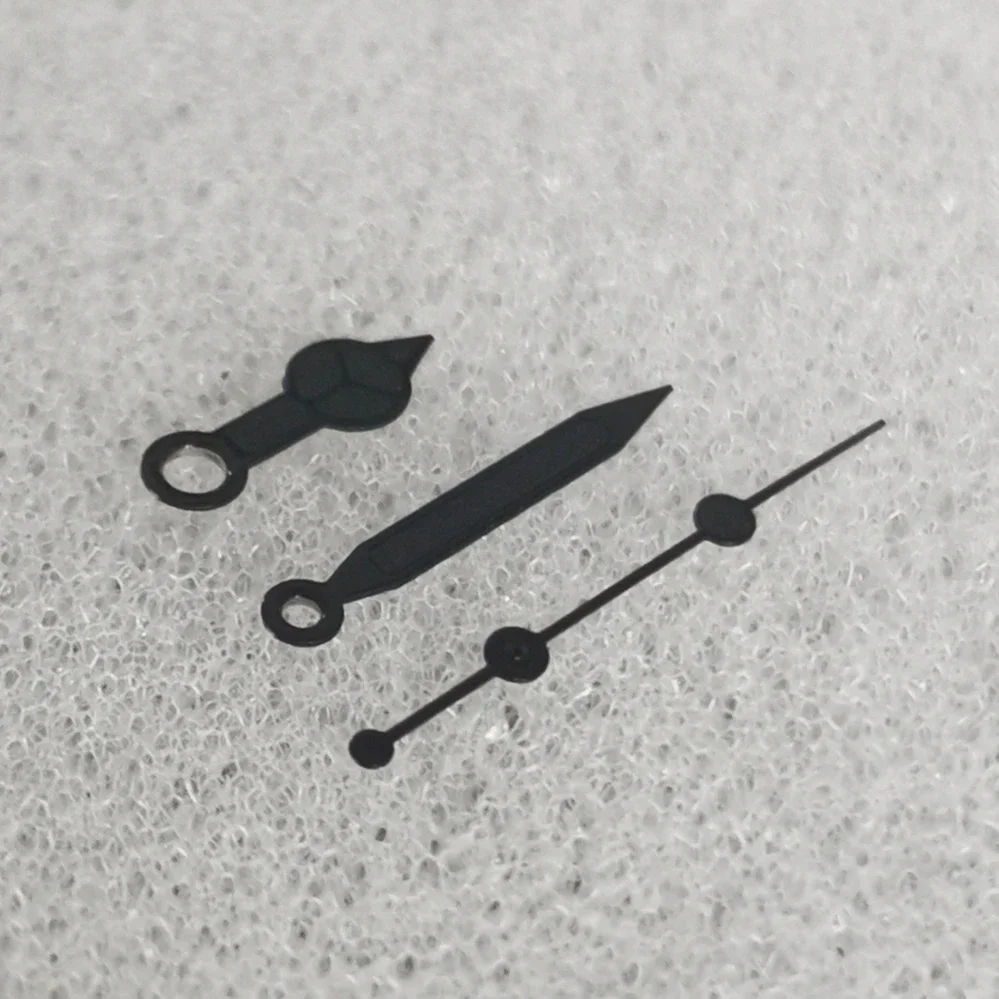 Black Watch Hands Green Luminous with Men's Modified Watch Accessories Needle for NH35/NH36/4R/7S Mechanical Movement