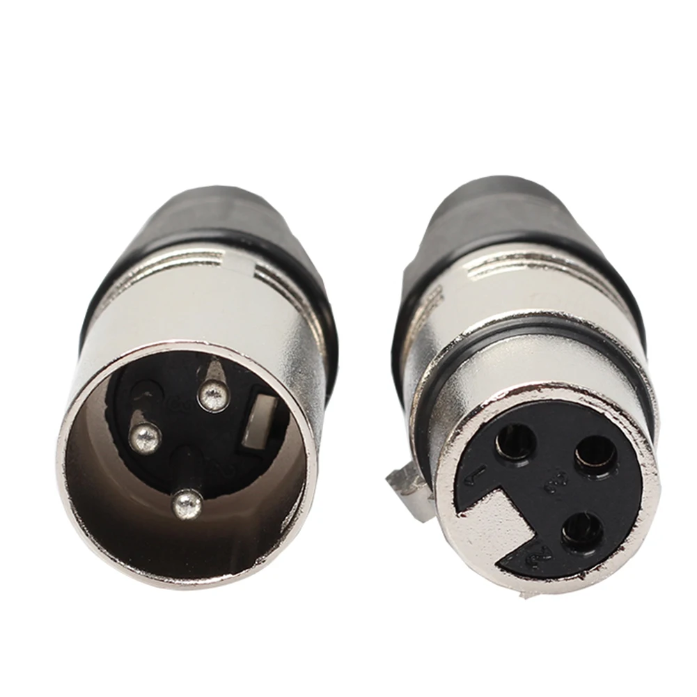 40-8pcs 3Pin XLR Audio Cable Connector Microphone Wire Connector Socket MIC Male Plug Female Jack Power Adapter Accessories