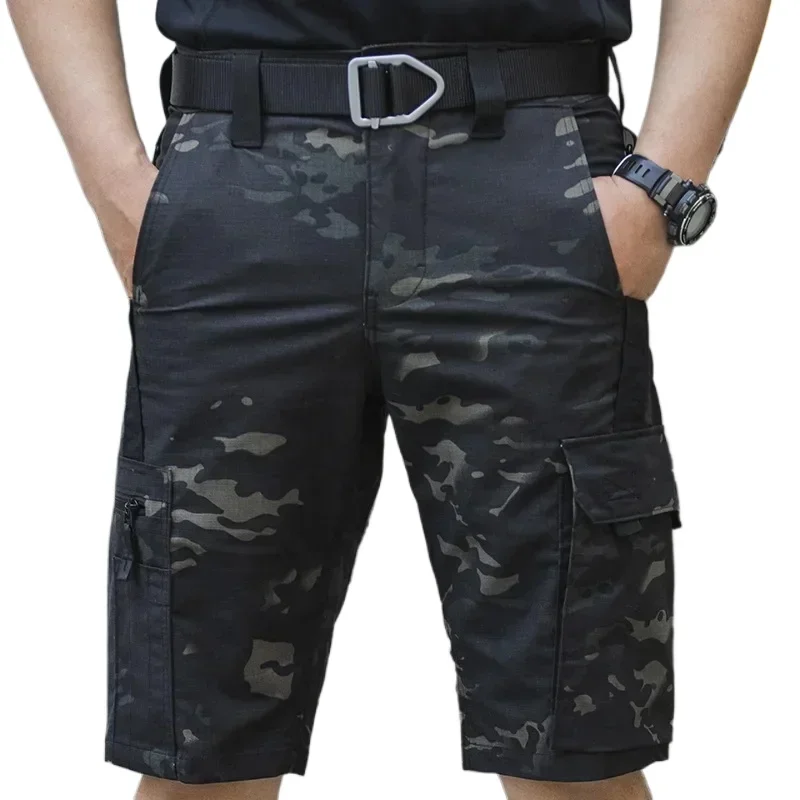 

Men's Shorts Outdoor Hunting Summer New Camouflage Waterproof Cargo Style Tactical Hiking Combat Casual Plus Size Shorts