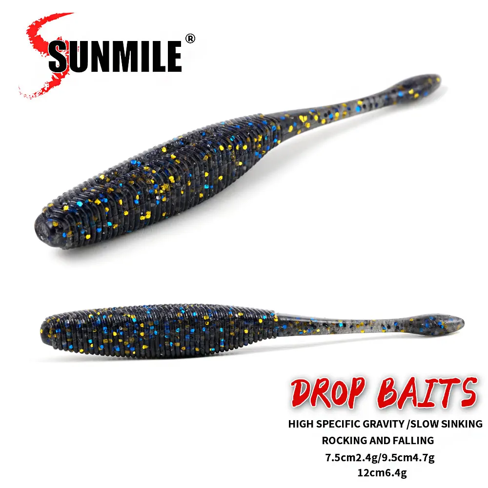 Sunmile Angel köder lassen weiche Köder fallen 7.5/9.5/11,5 cm Weich köder iscas künstliche Köder Leurre Louple für Bass Hecht Angel köder