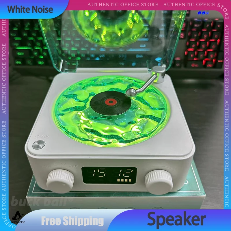 

White Noise Speaker Wireless Bluetooth Record Retro Sleep Aid Rgb Player Portable Customized Music Playback Tool Atmosphere Gift