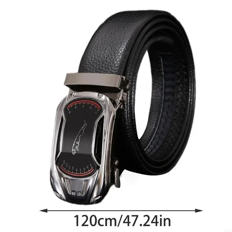 HX6F Cinturón cuero para hombre Pretina ajustable Accesorio Cinturones occidentales