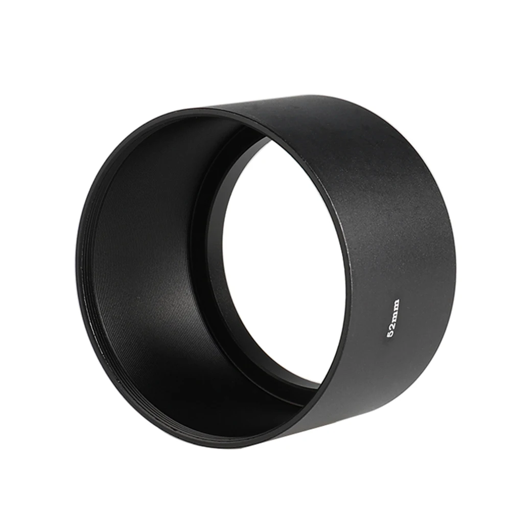 52mm Long Metal Lens Hood for Canon Nikon Pentax Sony Olympus Camera