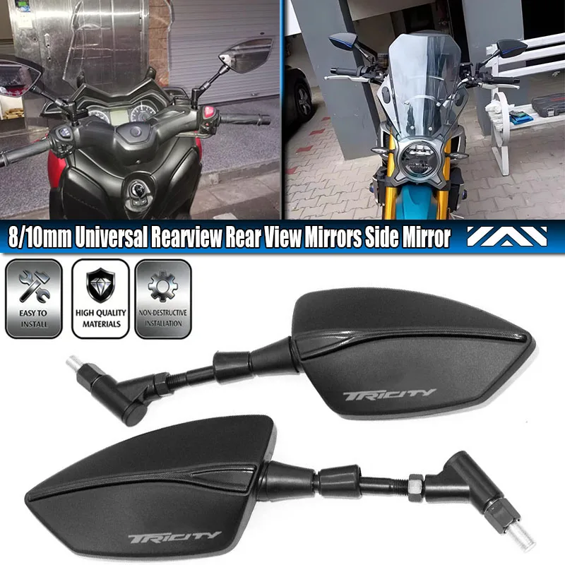 

For Yamaha Tricity 300 125 155 Universal Adjustabale Rearview Rear View Mirrors Side Mirror