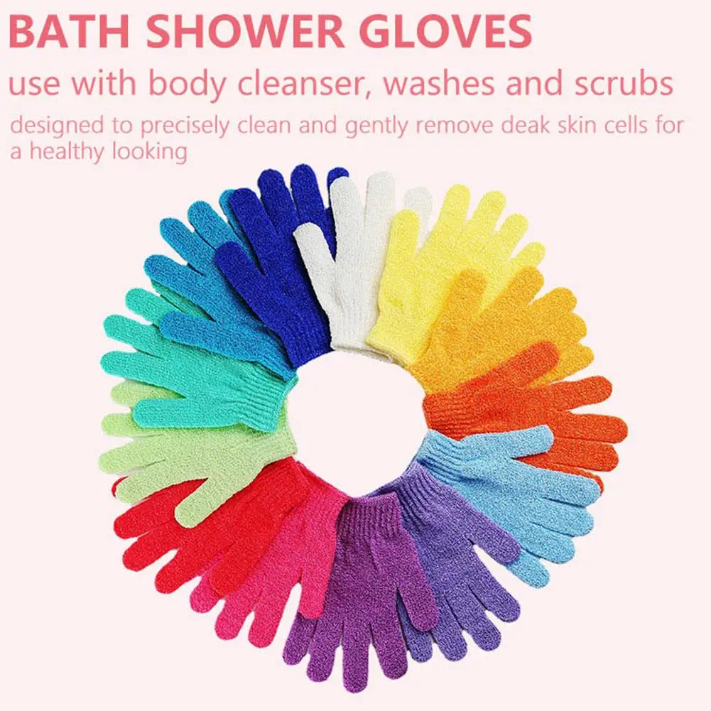 Badet uch Nylon handschuhe fünf Finger Bade ausrüstung seitige Notwendigkeiten Residenz Doppel handschuhe Haushalts dusche täglich e8p1