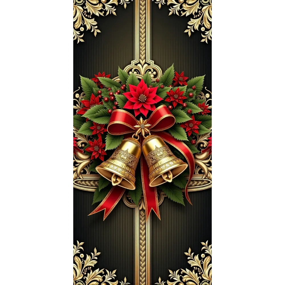 Christmas Tree Red Linings For Christmas Doors Hanging Flag 2024 Outdoor Christmas Decorations For Home 2025 New Year Decor