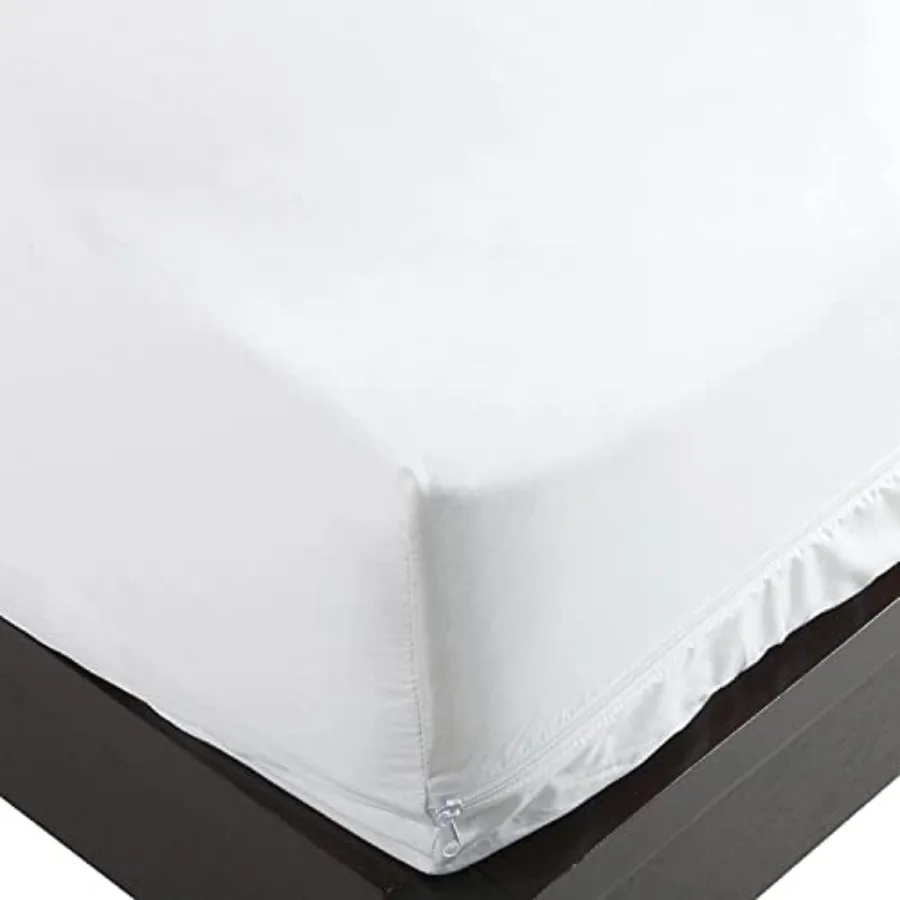 Superior 100% Cotton Twin XL Mattress Protector Zippered - 39" x 80" x 9" - Hypoallergenic Bed Encasement - Breathable Dust Pro