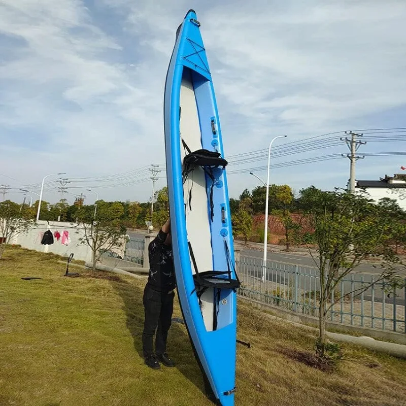 Double Person Inflatable Kayak for Touring Fishing Drop Stitch Kayak for Drifting Ocean Waters