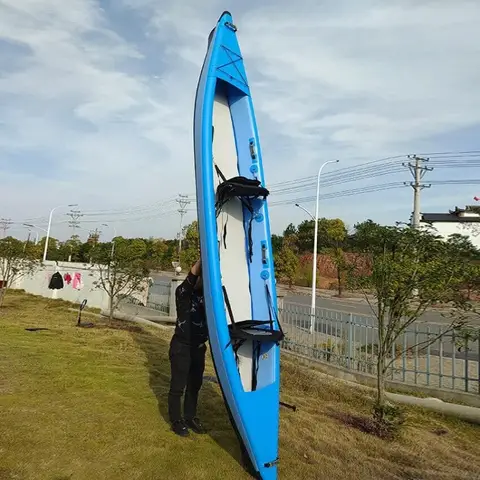 Double Person Inflatable Kayak for Touring Fishing Drop Stitch Kayak for Drifting Ocean Waters