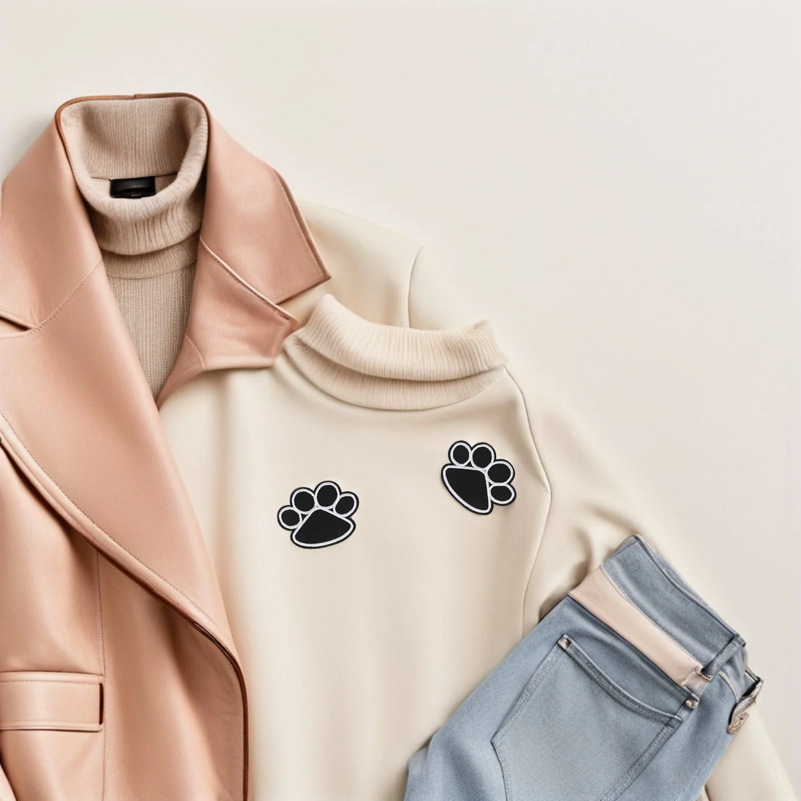 

10Pcs Heat Transfer Cloth Appliques Stylish Dog Paw Embroidered Patches for Shirts Blouses Bags DIY Fashion Garment Accessories