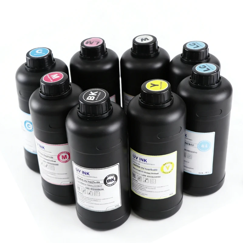 1L Soft Neutral Hard G5 G6 LED UV Ink For Ricoh Gen3 Gen4L Gen5i Gen6 G3 G4 G5 G5i G6 Ricoh Seiko Konica Printhead UV curing ink