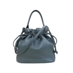 Fashion Leather Bucket Bag Ladies Messenger Bag Casual One Shoulder Drawstring First Layer Leather Bag