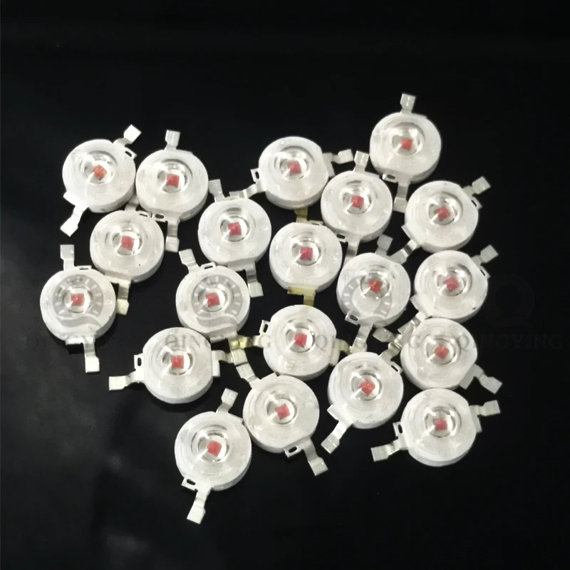 

500pcs 1W-3W High Power LED Chip Amber 595-600nm DC2.2-2.6V Copper LED For Lighting