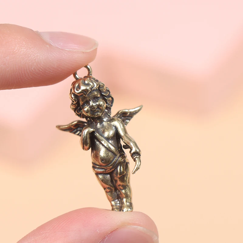 Brass Angel Wings Pendants for Necklaces Solid Copper Key Chains DIY Accessories