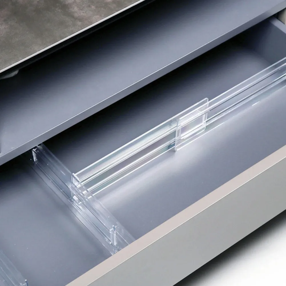 

2Pcs Wear Resistant Drawer Divider Set Exquisitely Crafted Adjustable Drawer Partition for Household Drawers Socks Belts Scarves