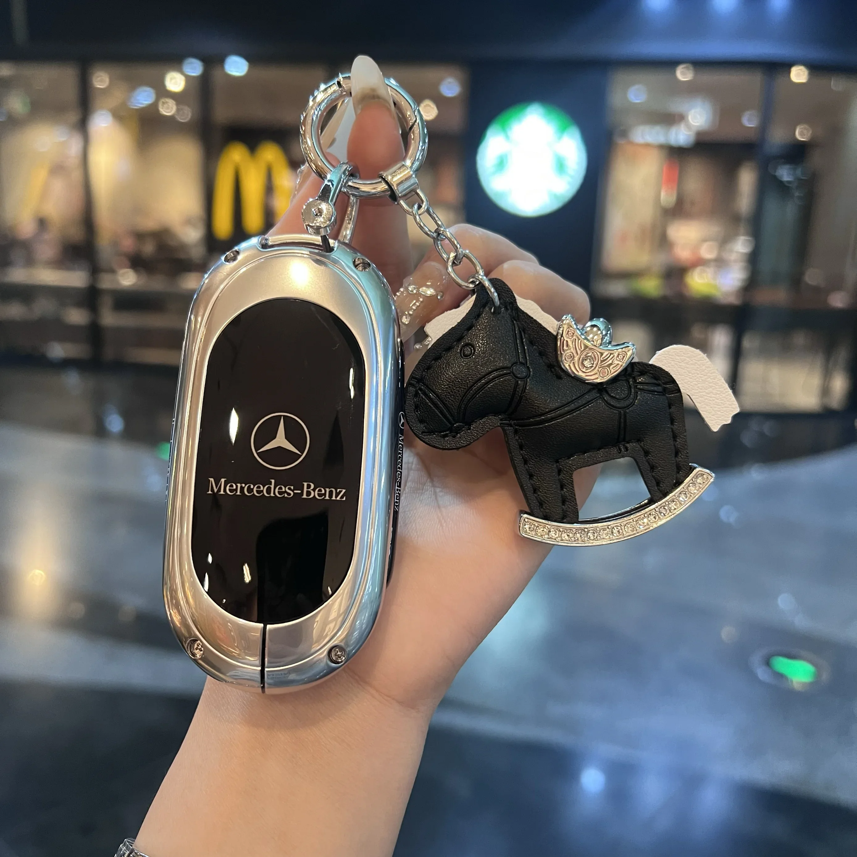 Car Key Case Cover Shell Protector For Mercedes Benz 2021 C /S Class W223 W206 S350L S400L S450L S500L Accessories
