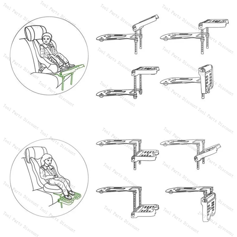 In Stock Universal Folding Children'S Car Safety With Chair Rest Footrest Vehicle