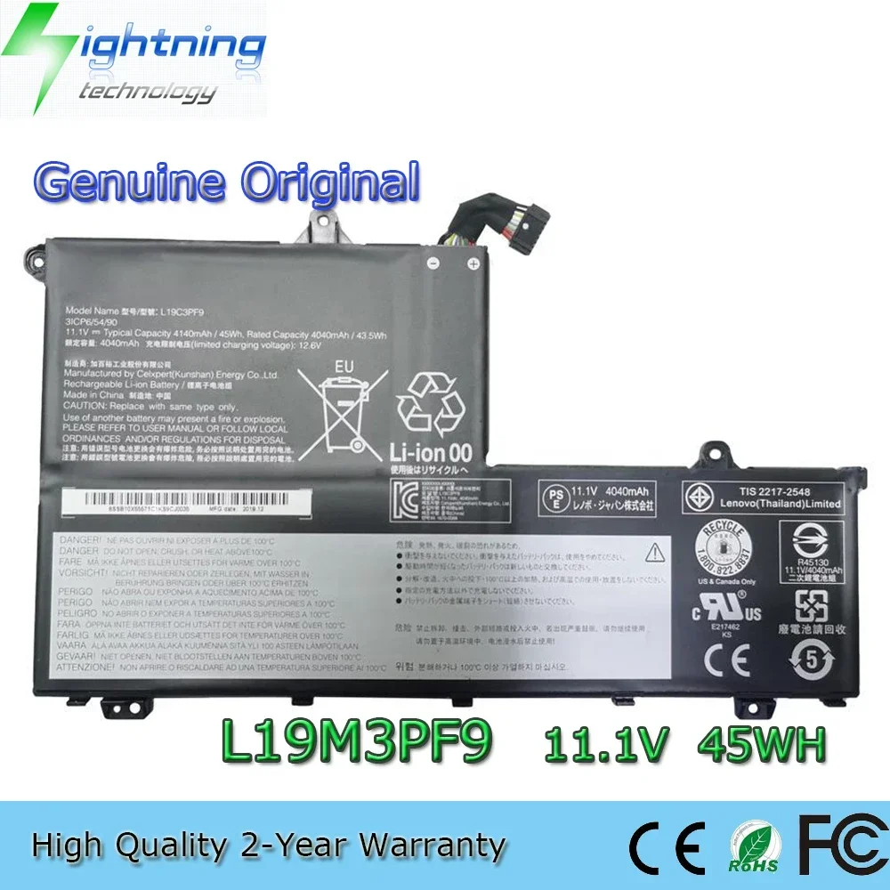 

Brand New Genuine Original L19M3PF9 11.1V 45Wh Laptop Battery for Lenovo K4E E4 ThinkBook 14-IML 15-IIL L19L3PF8 L19C3PF9 etc. e