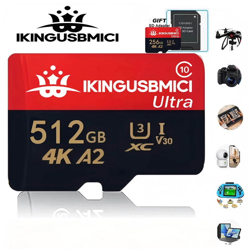 Speed Boost SD Cards Memory Card Micro SD Card TF Cards 32GB 64GB 128GB 256GB Dustproof A1 for Laptop Smartphone Gaming