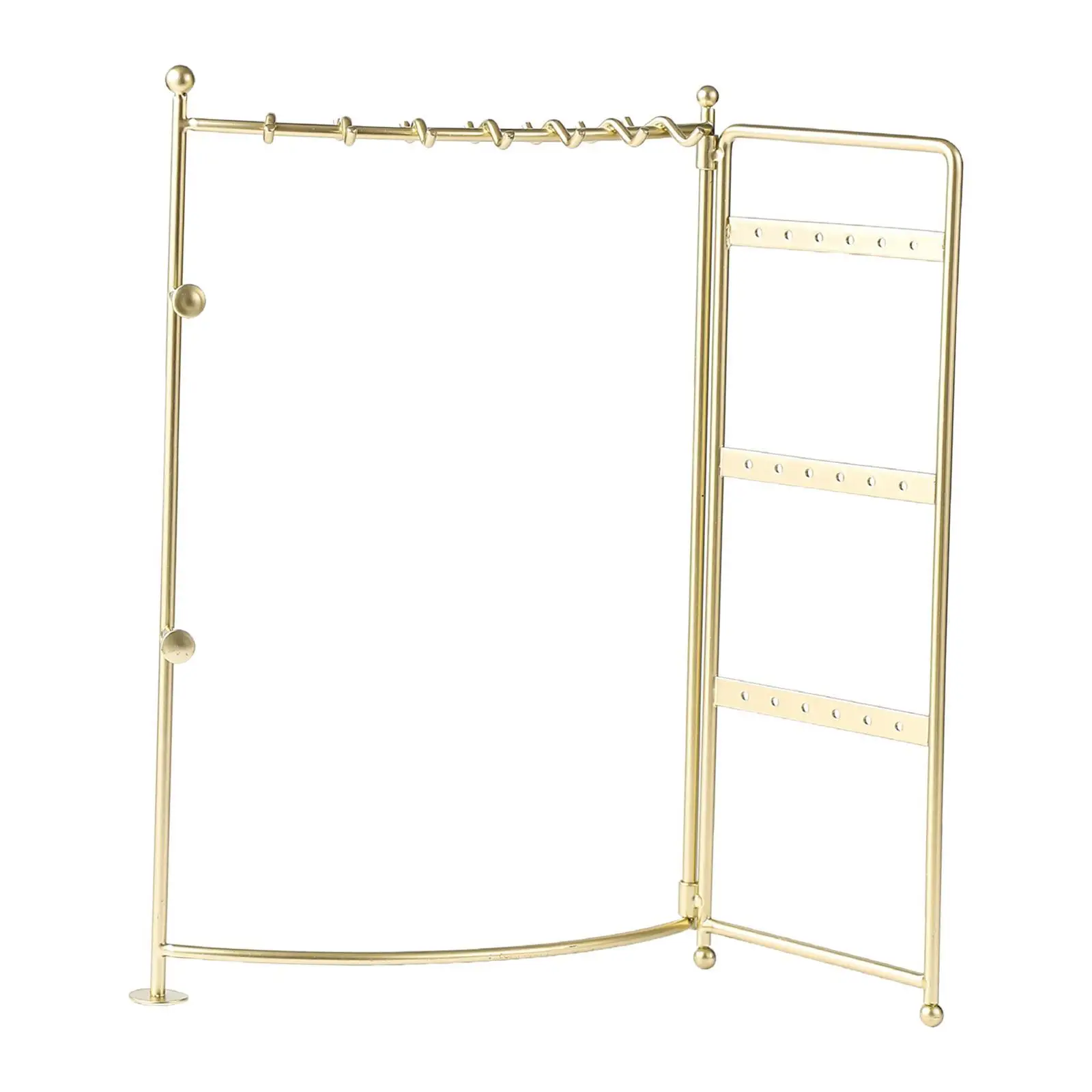 Foldable 2 Panel Jewelry Hanger Jewelry Stand Sturdy for Dresser, NightStand