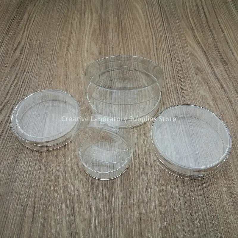 

Laboratory 35mm to 200mm Glass Cell bacterial Culture Dish, high-temperature resistant biological Petri dish experimental vessel